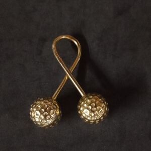 Gold Golf Ball Keychain #A276